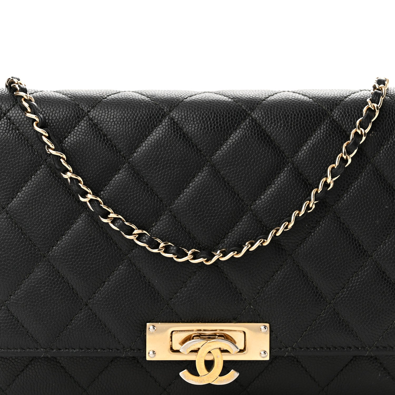 Chanel Caviar Quilted Golden Class Wallet On Chain WOC Black 9 of 12