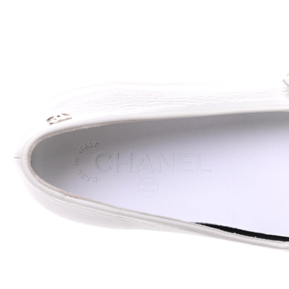 Chanel Patent Calfskin Mary Jane Strap Pumps 37 White 7 of 12