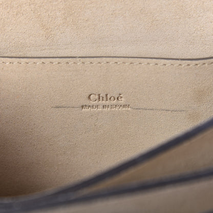 Chloe Suede Calfskin Small Faye Shoulder Bag Motty Grey 6 of 9