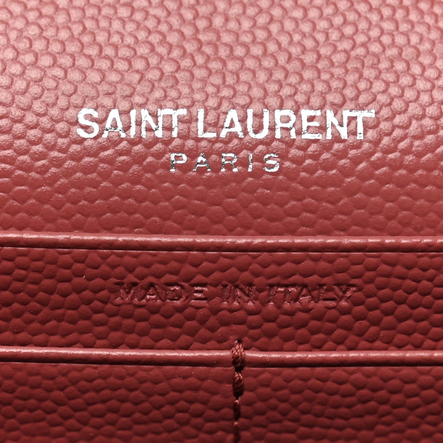 Grain De Poudre Matelasse Chevron Monogram Chain Wallet Blush Fonce