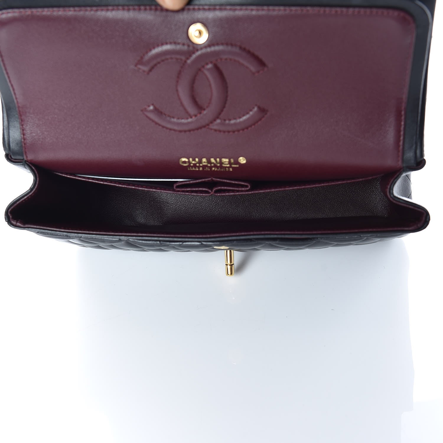 Chanel Lambskin Quilted Medium Double Flap Black 7 of 10