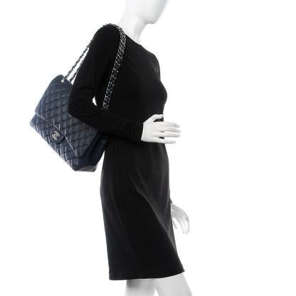 Chanel Caviar Quilted Maxi Single Flap Navy 2 of 16