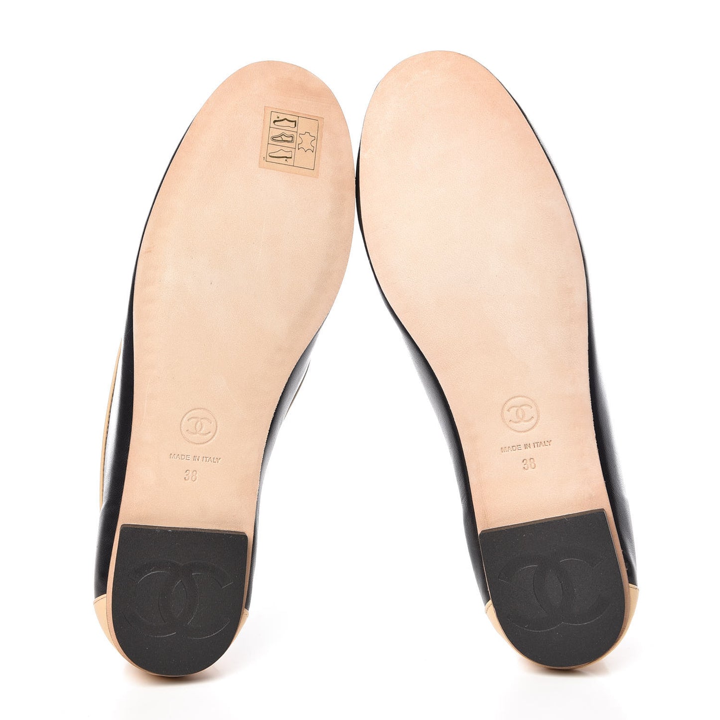 Lambskin CC Chain Loafers 38 Black