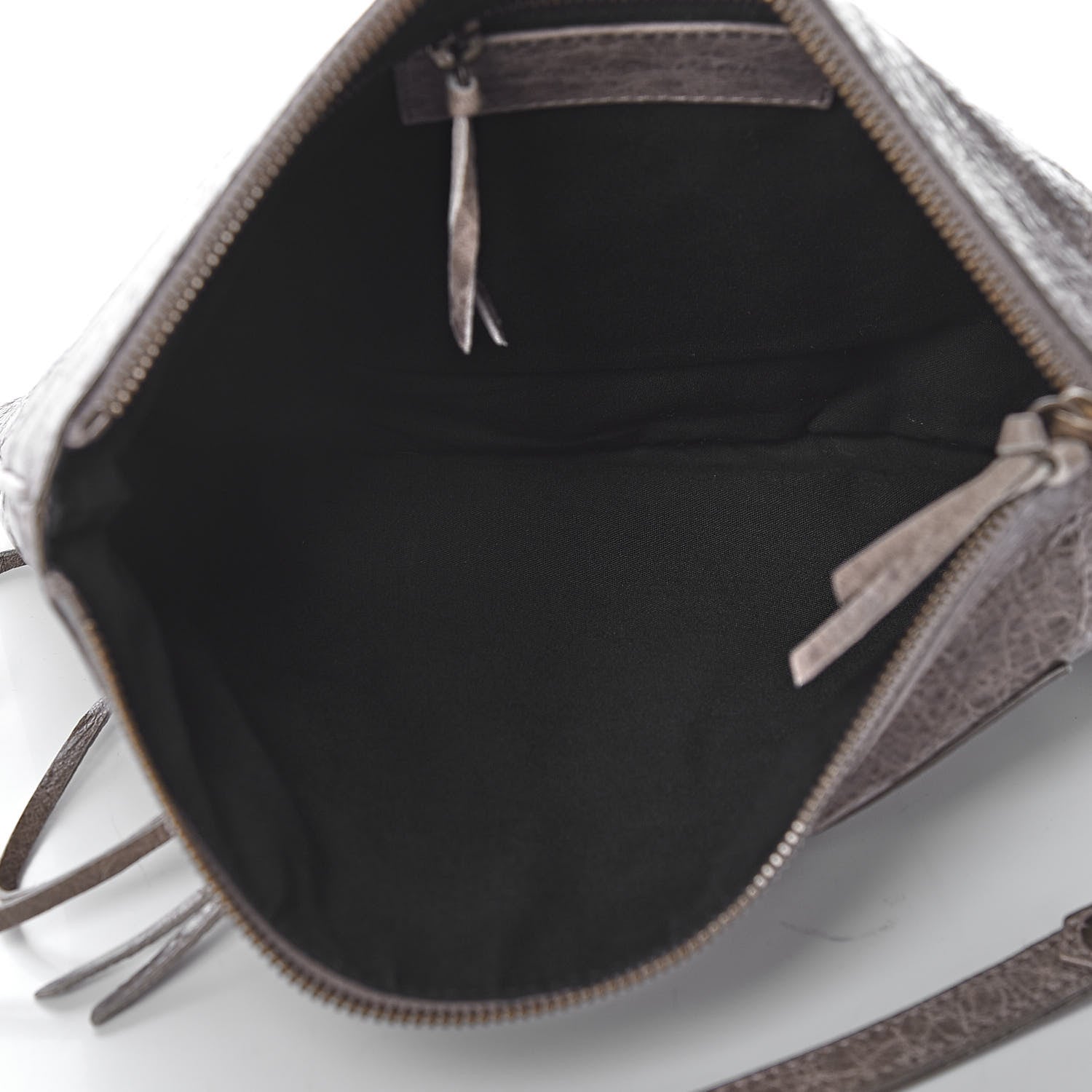 Balenciaga Agneau Classic Hardware Flat Handle Clutch Gris Poivre 5 of 9