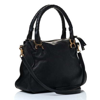 Chloe Calfskin Medium Marcie Satchel Navy 2 of 7