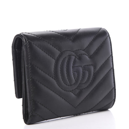 Gucci Calfskin Matelasse GG Marmont Wallet Black 2 of 9