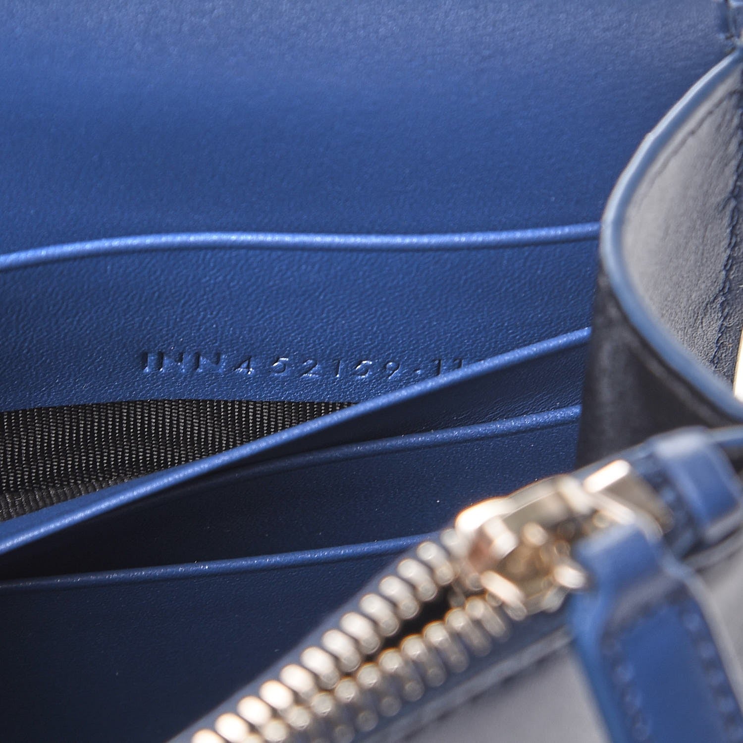 Saint Laurent Smooth Calfskin Classic Monogram Kate Tassel Chain Wallet Denim 7 of 8