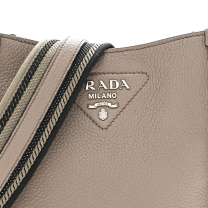 Prada Vitello Daino Soft Mini Hobo Messenger Bag Argilla 7 of 9