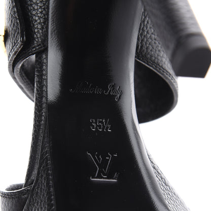 Louis Vuitton Grained Calfskin Horizon Platform Sandals 35.5 Black 6 of 8