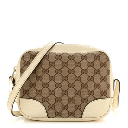 Gucci Monogram Dollar Calfskin Mini Bree Messenger Bag Beige Ebony Avoire 1 of 12