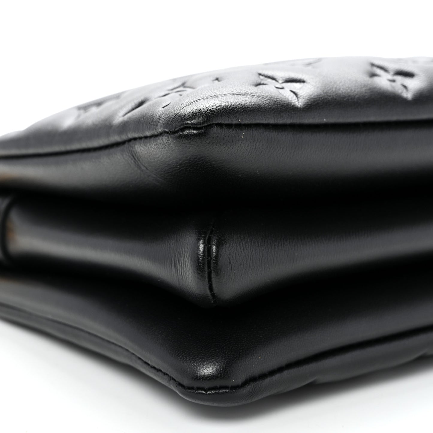 Lambskin Embossed Monogram Coussin BB Black