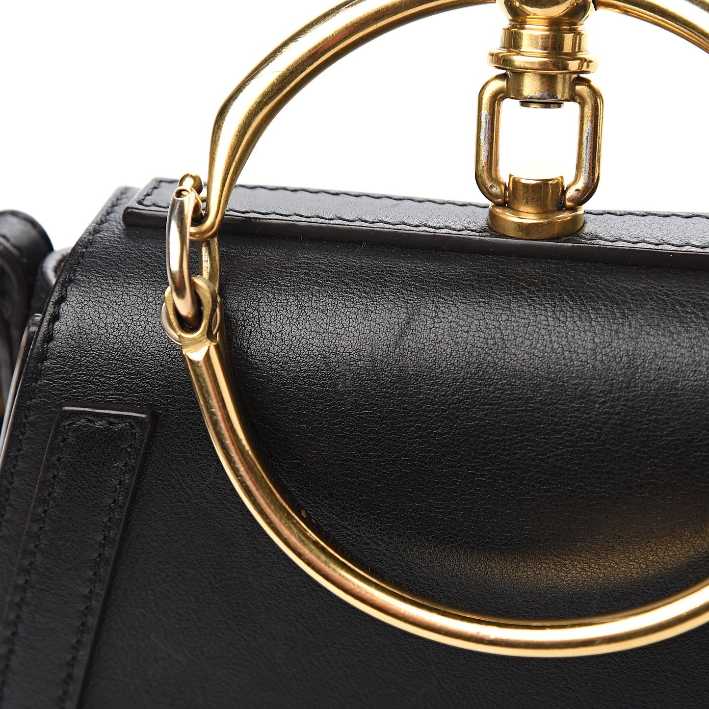Calfskin Small Nile Bracelet Bag Black