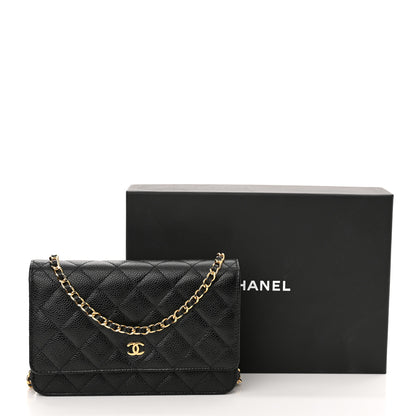 Chanel Caviar Quilted Wallet On Chain WOC Black 13 of 13