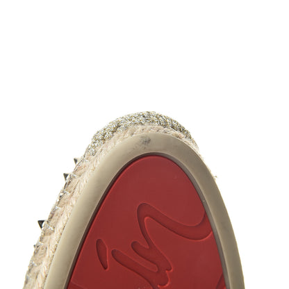 Christian Louboutin Glitter Aliochette Espadrilles 39 Gold 11 of 11