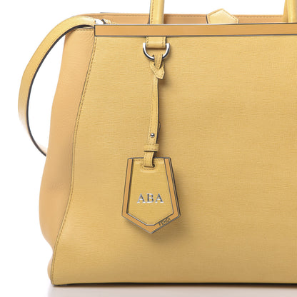 Fendi Vitello Elite Flamingo Regular 2Jours Tote Giallo Alchemy 8 of 13