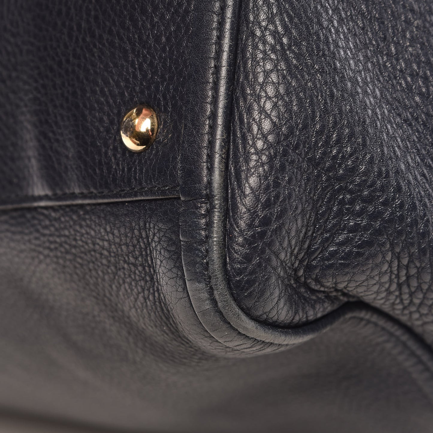 Pebbled Calfskin Medium Soho Shoulder Bag Blue