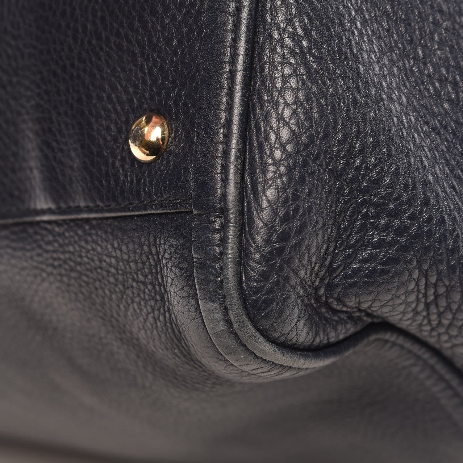 Gucci Pebbled Calfskin Medium Soho Shoulder Bag Blue 6 of 17