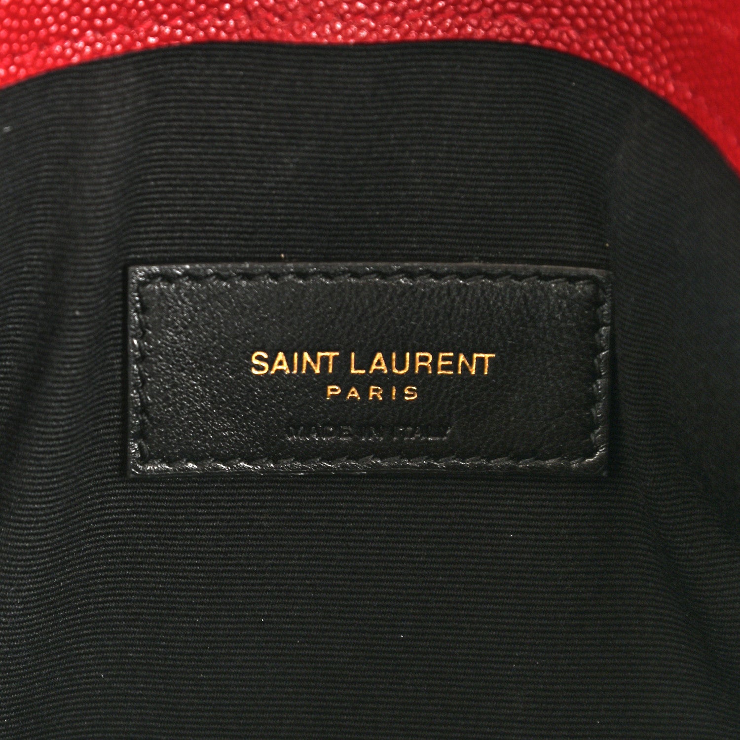 Saint Laurent Grain De Poudre Uptown Pouch Red 6 of 6