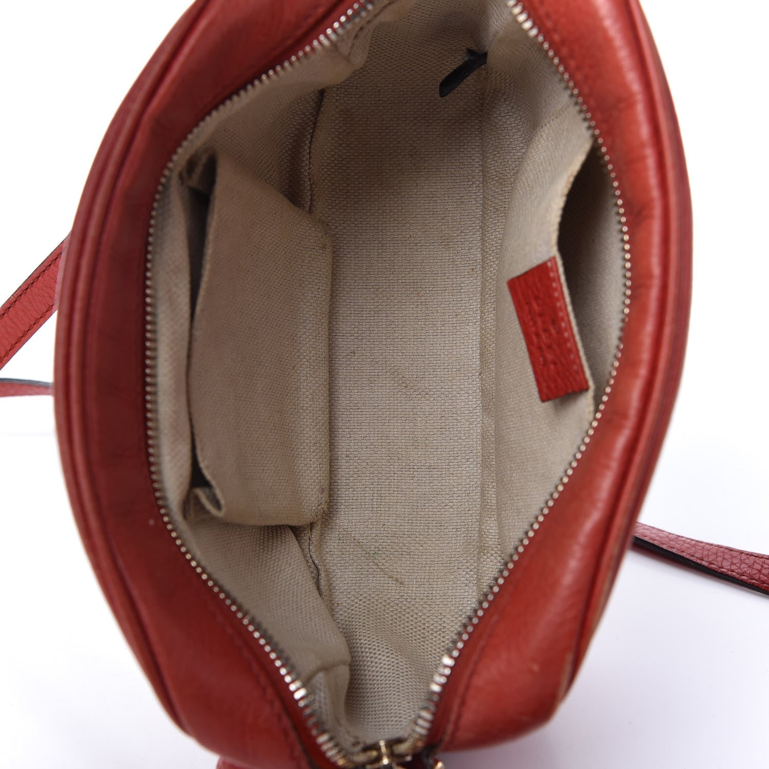 Gucci Pebbled Calfskin Small Soho Disco Bag Tabasco Red 5 of 12