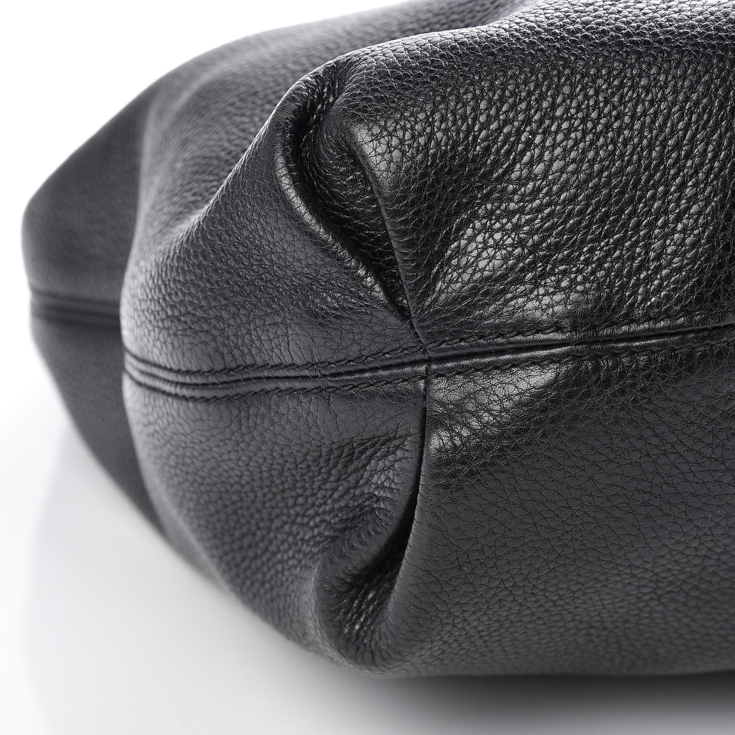 Pebbled Calfskin Soho Hobo Black