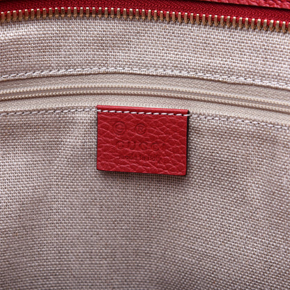 Gucci Monogram Bree Zippered Tote Beige Red 8 of 12