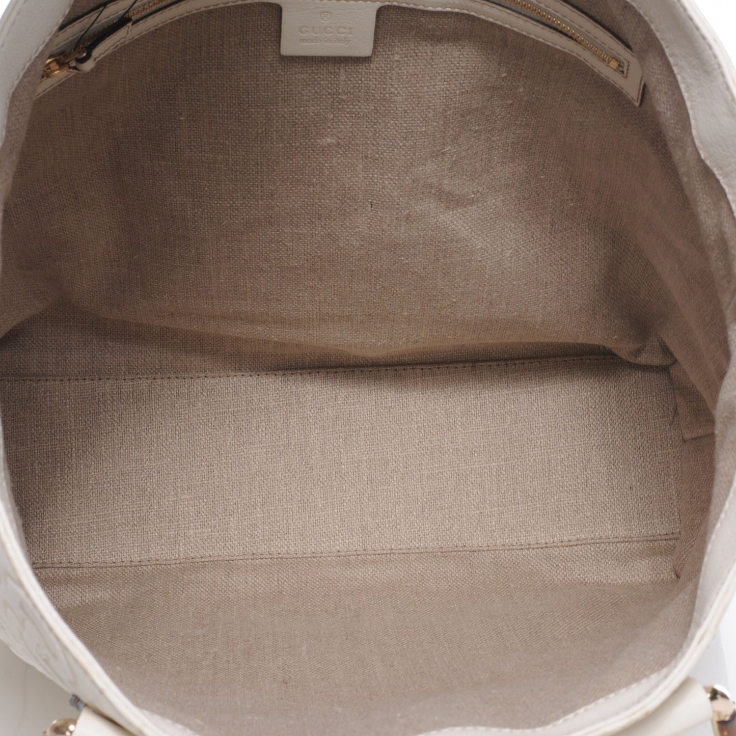 Calfskin Horsebit Embossed Tote White