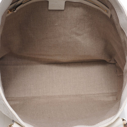 Gucci Calfskin Horsebit Embossed Tote White 5 of 7