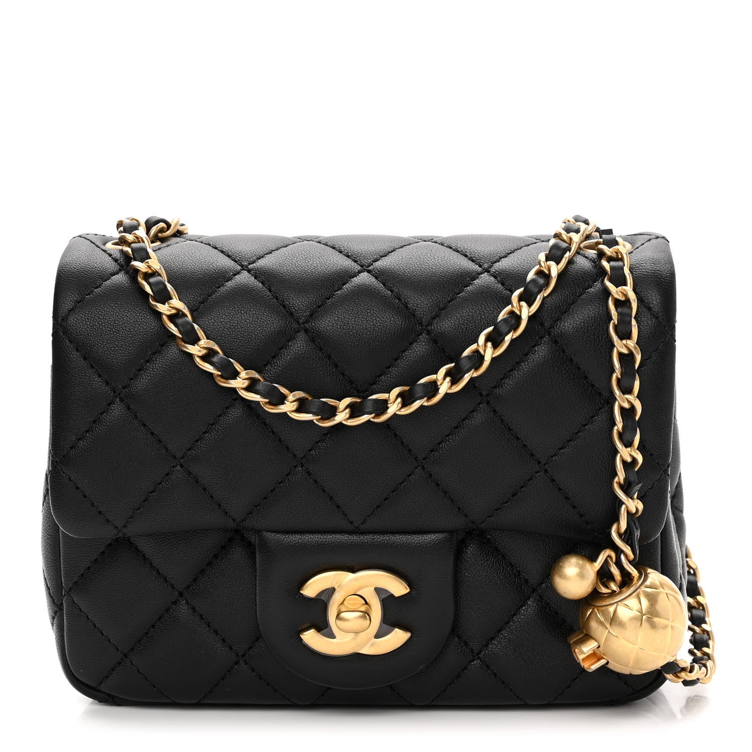 Chanel Lambskin Quilted Mini Pearl Crush Flap Black 1 of 11