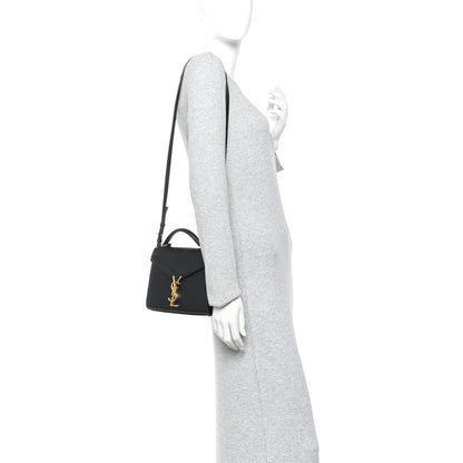 Saint Laurent Grain De Poudre Mini Classic Monogram Cassandra Top Handle Black 2 of 9