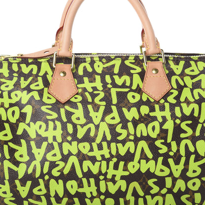 Louis Vuitton Monogram Graffiti Speedy 30 Green 6 of 8