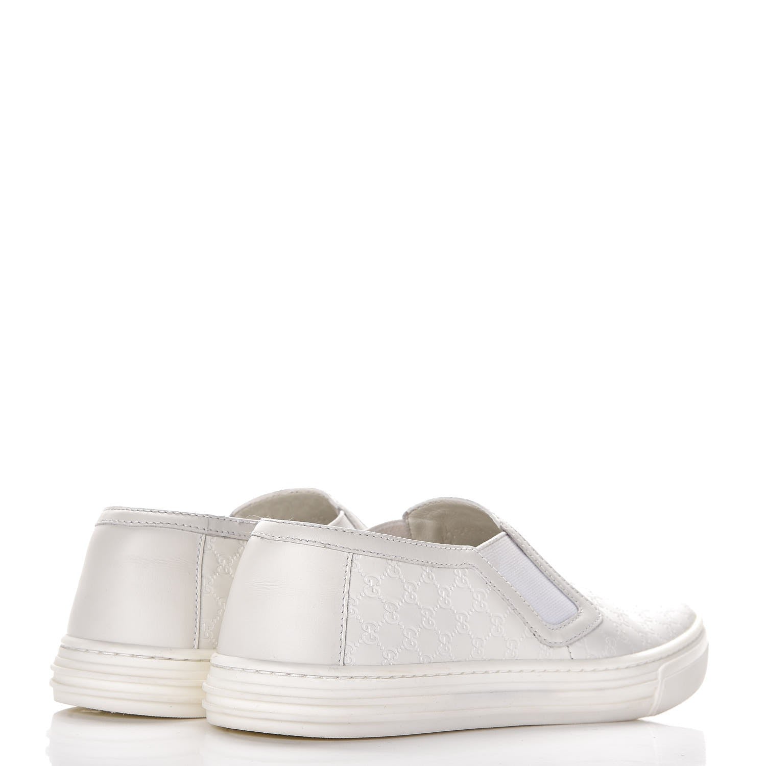 Gucci Microguccissima Slip On Sneakers 37 White 6 of 13