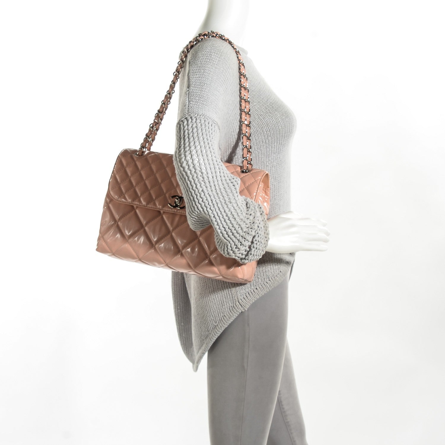 Chanel Vinyl Quilted In The Business Flap Bag Pink 2 of 9