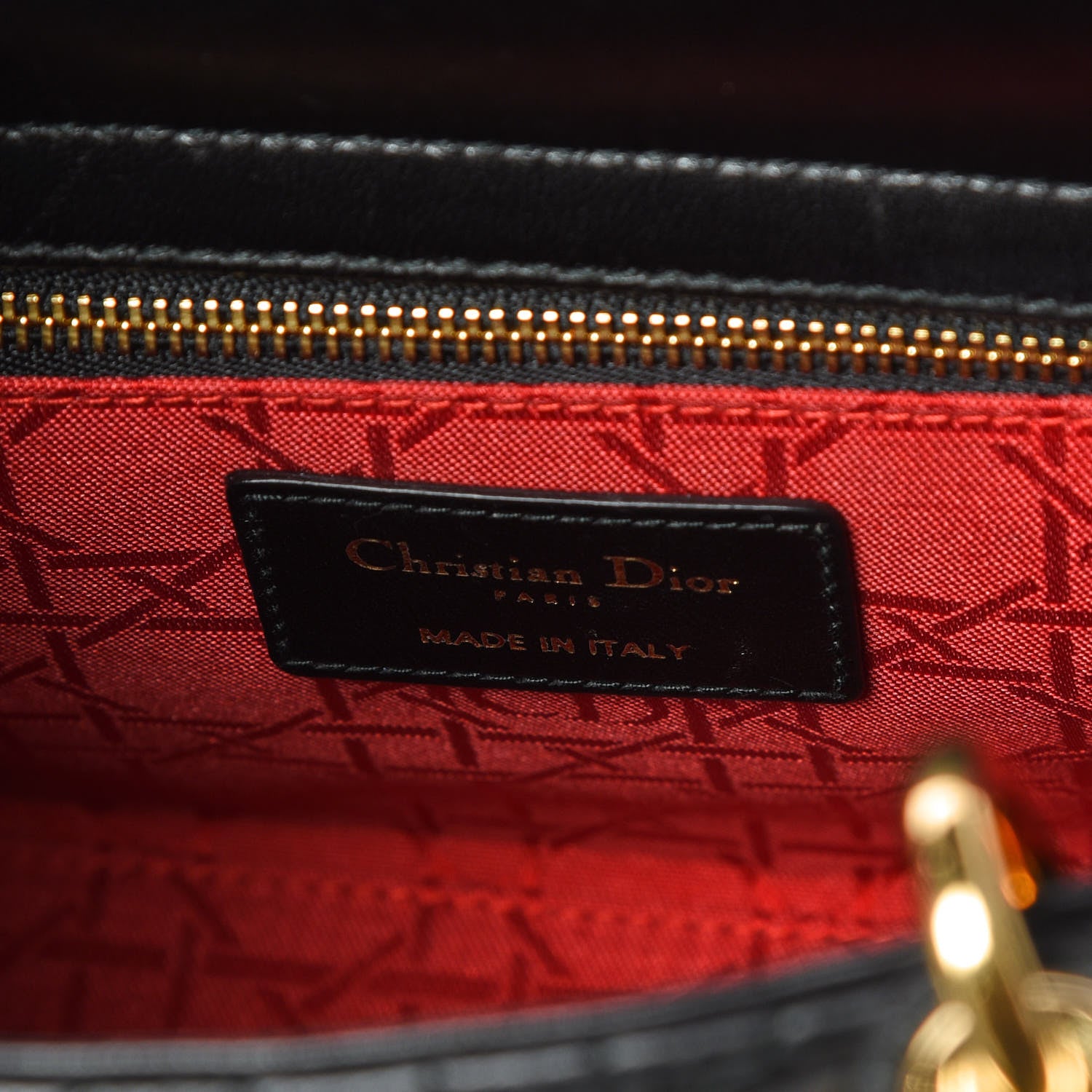 Christian Dior Lambskin Cannage Small Jeweled Lady Dior Black 8 of 10