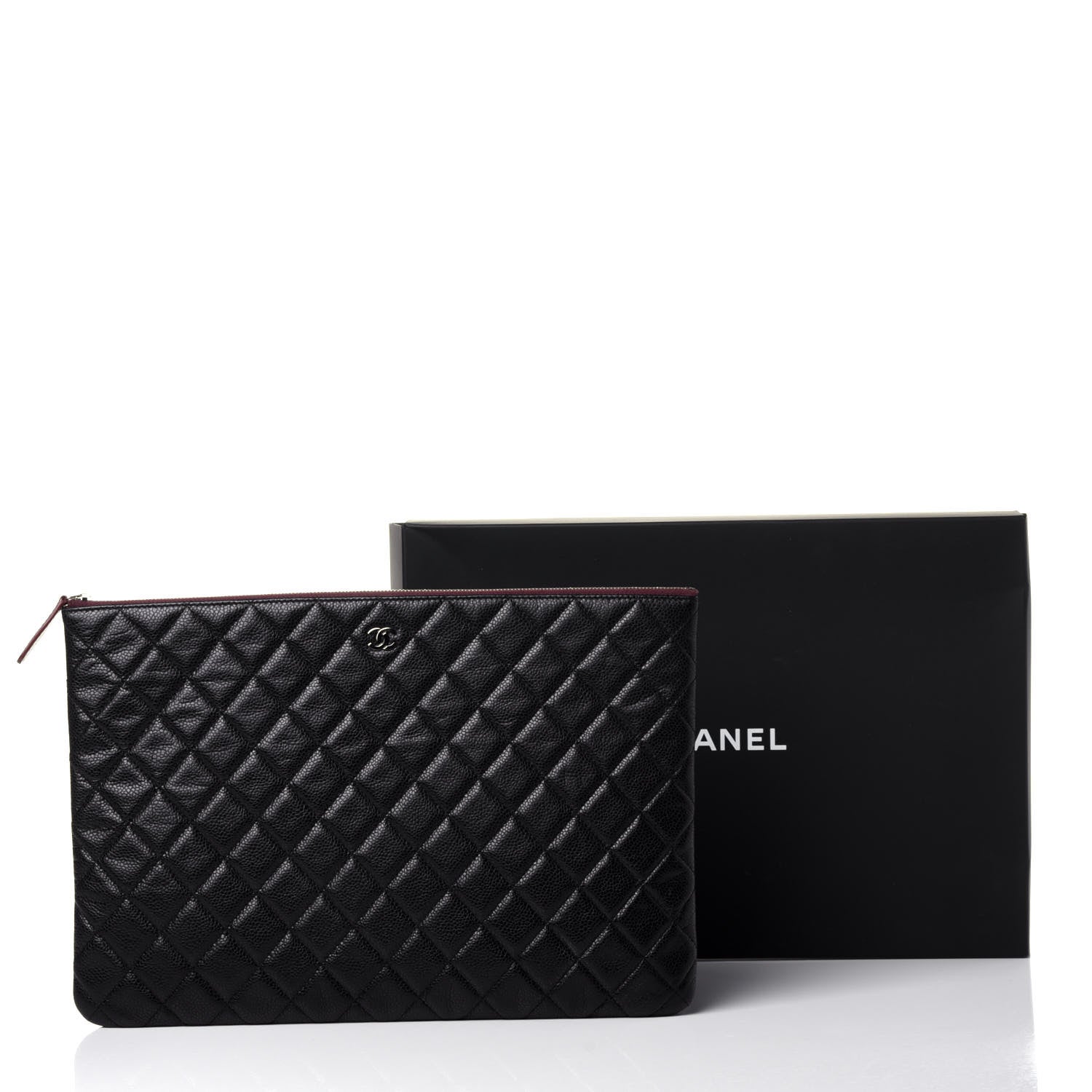 Chanel Caviar Quilted Large Cosmetic Case Black 11 of 11