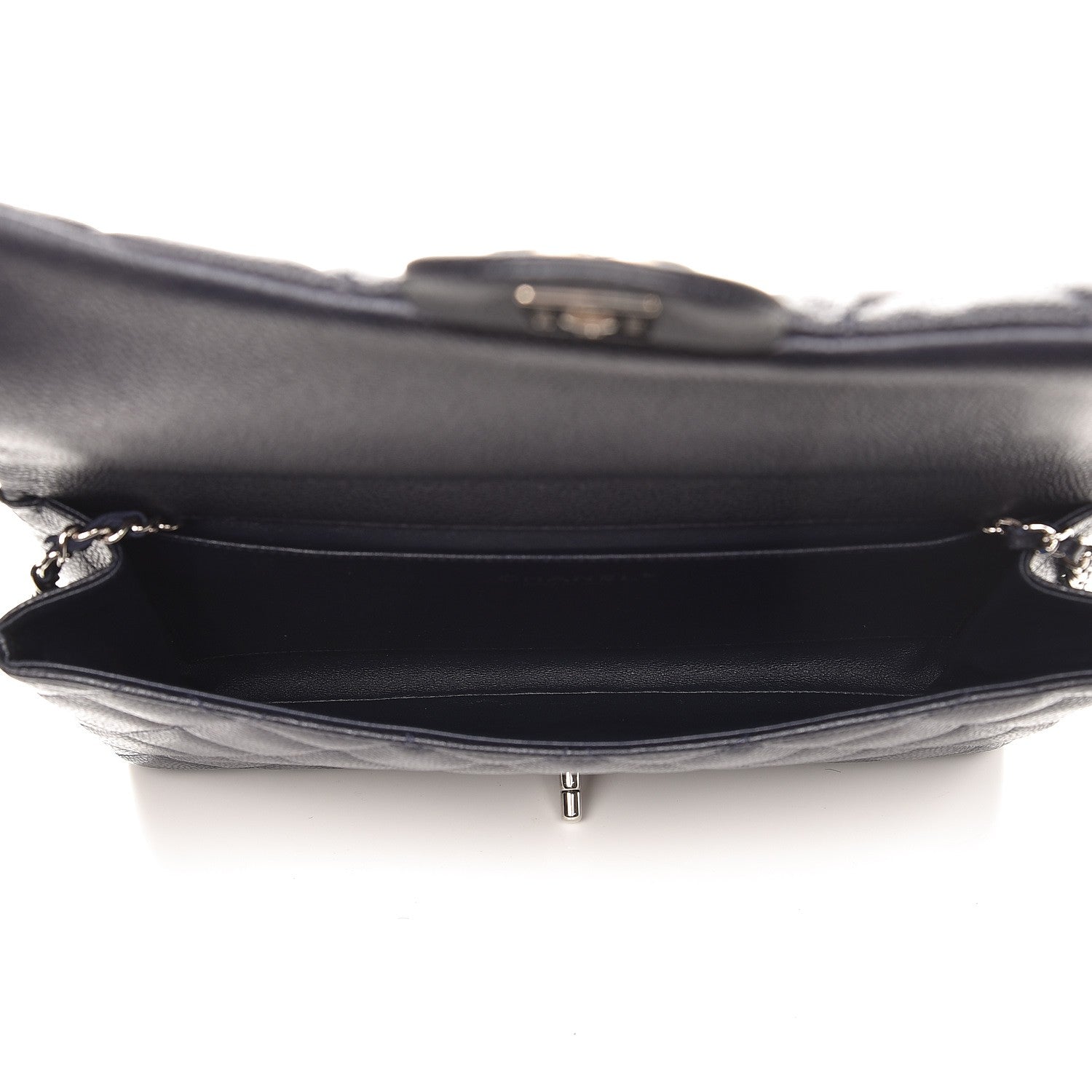 Chanel Caviar Clutch with Chain Flap Navy Blue 5 of 8
