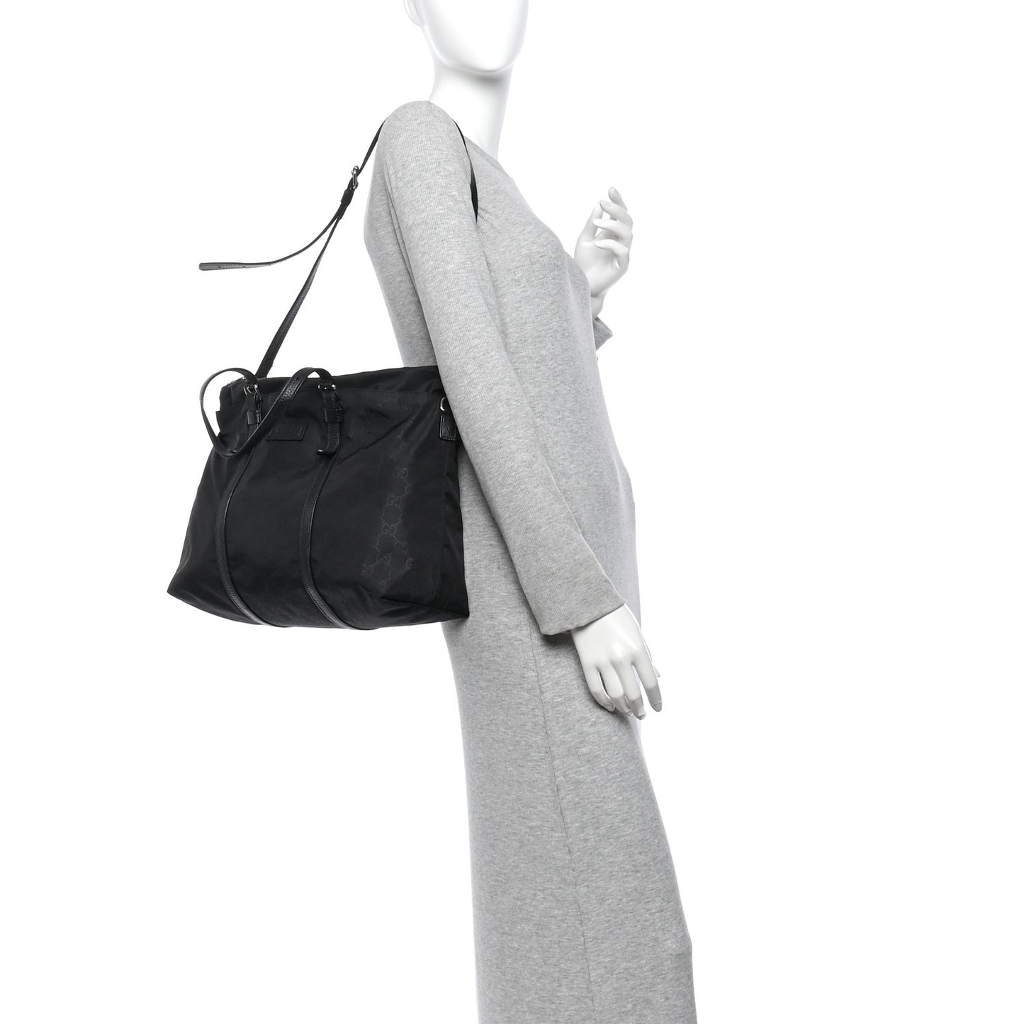 Nylon Monogram Tote Black