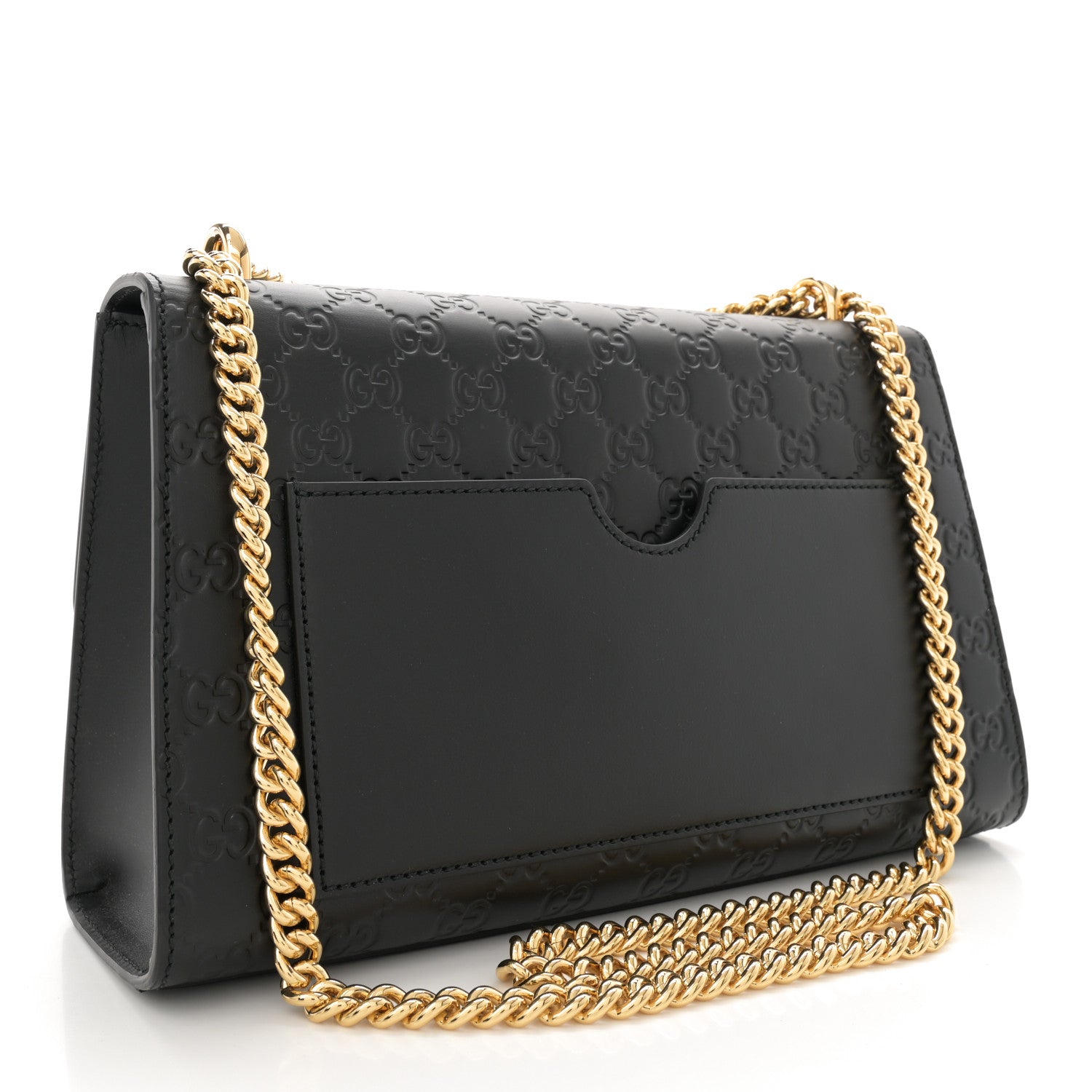 Gucci Guccissima Medium Padlock Shoulder Bag Black 3 of 13