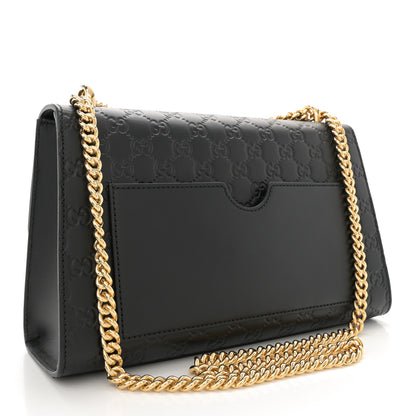 Gucci Guccissima Medium Padlock Shoulder Bag Black 3 of 13