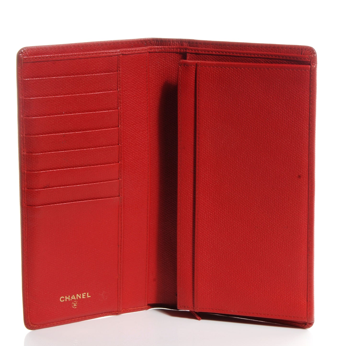 Calfskin Yen Wallet Red