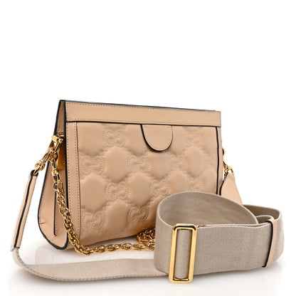 Gucci Calfskin GG Matelasse Small Slim Chain Shoulder Bag Naturale 3 of 12