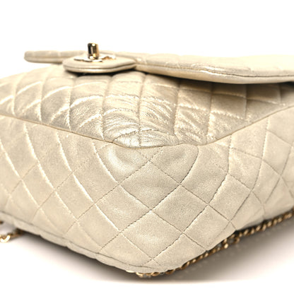 Chanel Metallic Lambskin Quilted Small In Seoul Backpack Light Gold 10 of 11