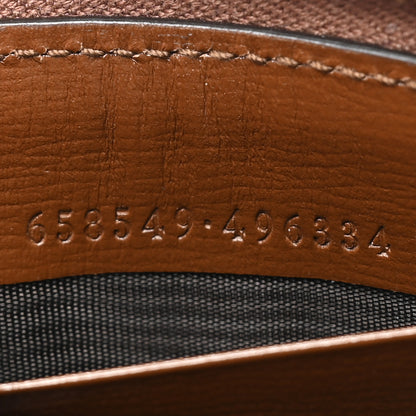 Gucci GG Supreme Monogram Azalea Calfskin Horsebit 1955 Zip Around ID Card Case Wallet Beige Ebony Brown Sugar 7 of 10