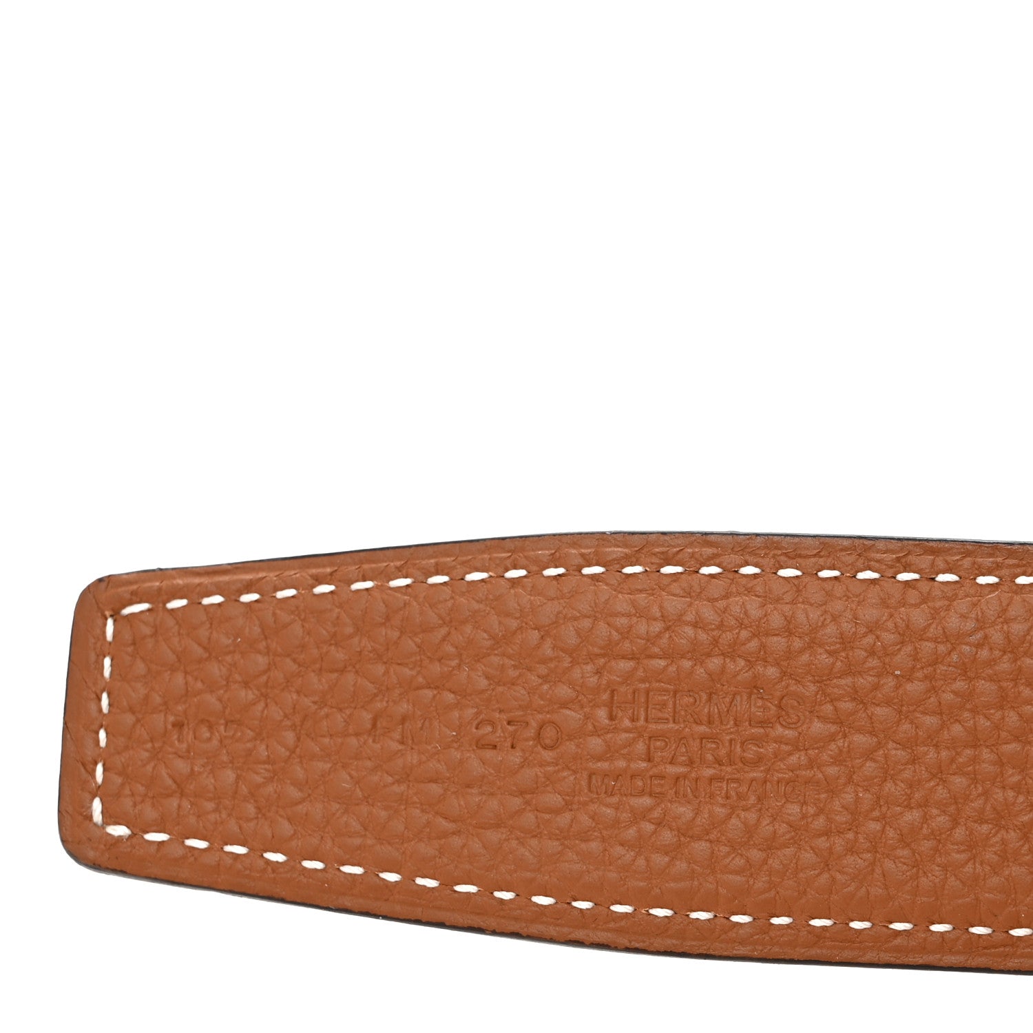 Hermes Box Togo Reversible Polished 32mm Quizz H Belt 105 Black Gold 3 of 8