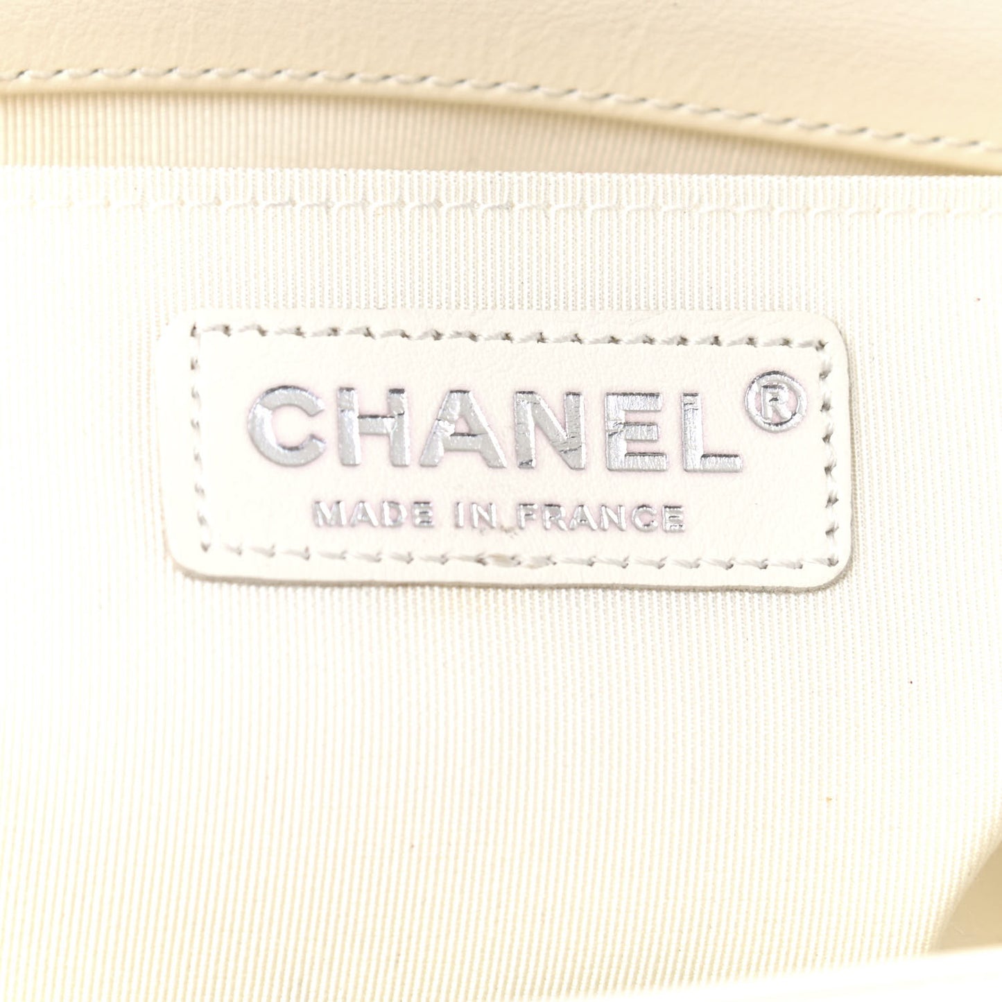 Calfskin Quilted Medium Boy Flap White