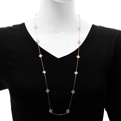 Van Cleef & Arpels 18K Rose Gold 16 Motifs Sweet Alhambra Necklace 2 of 6