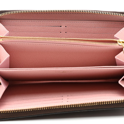 Louis Vuitton Damier Ebene Zippy Wallet Rose Ballerine 5 of 6