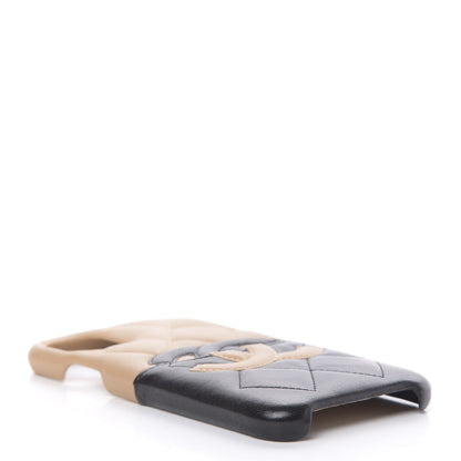 Chanel Lambskin Quilted CC iPhone XI Pro Case Beige Black 4 of 9