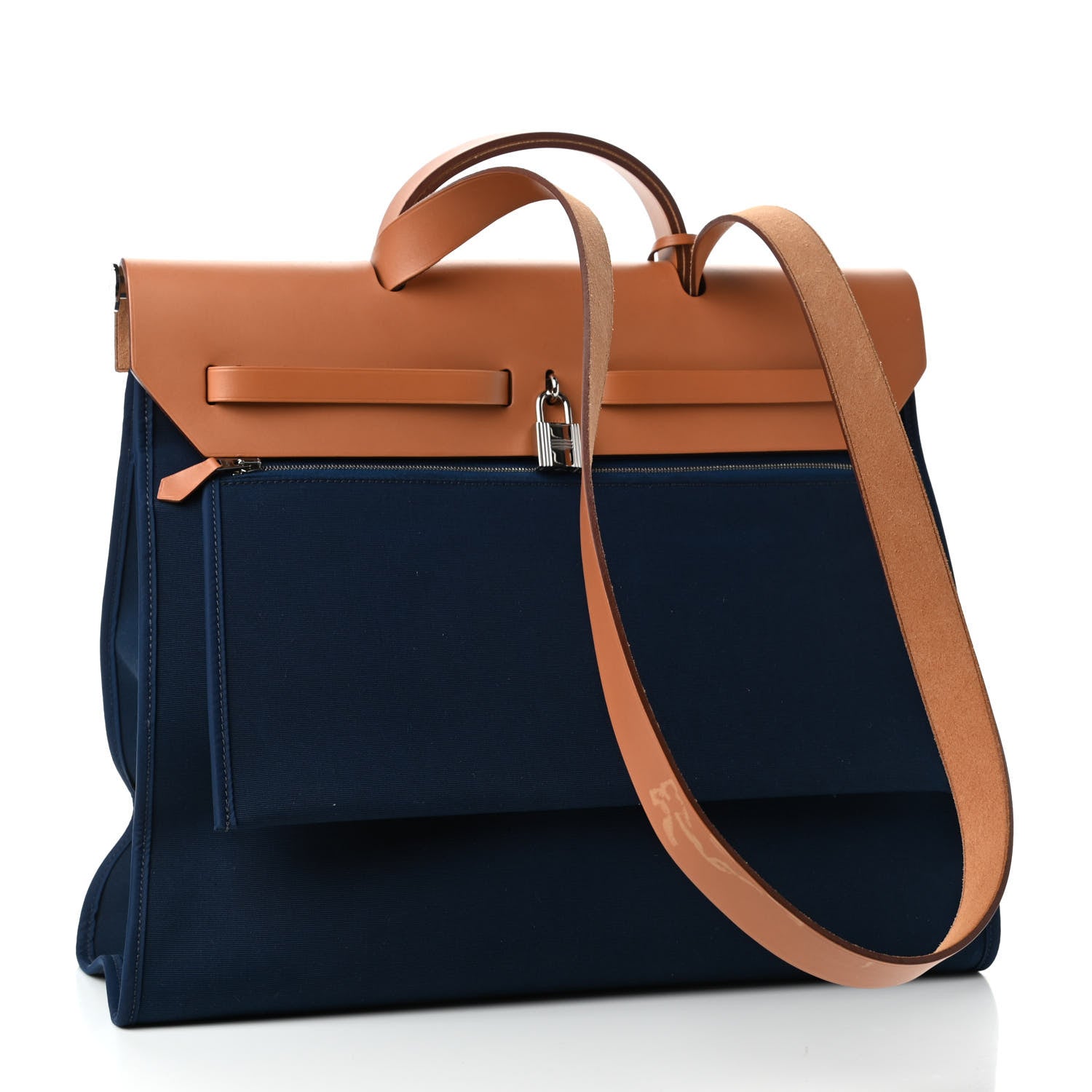 Hermes Toile Herbag Zip 39 MM Bleu De Malte 2 of 5