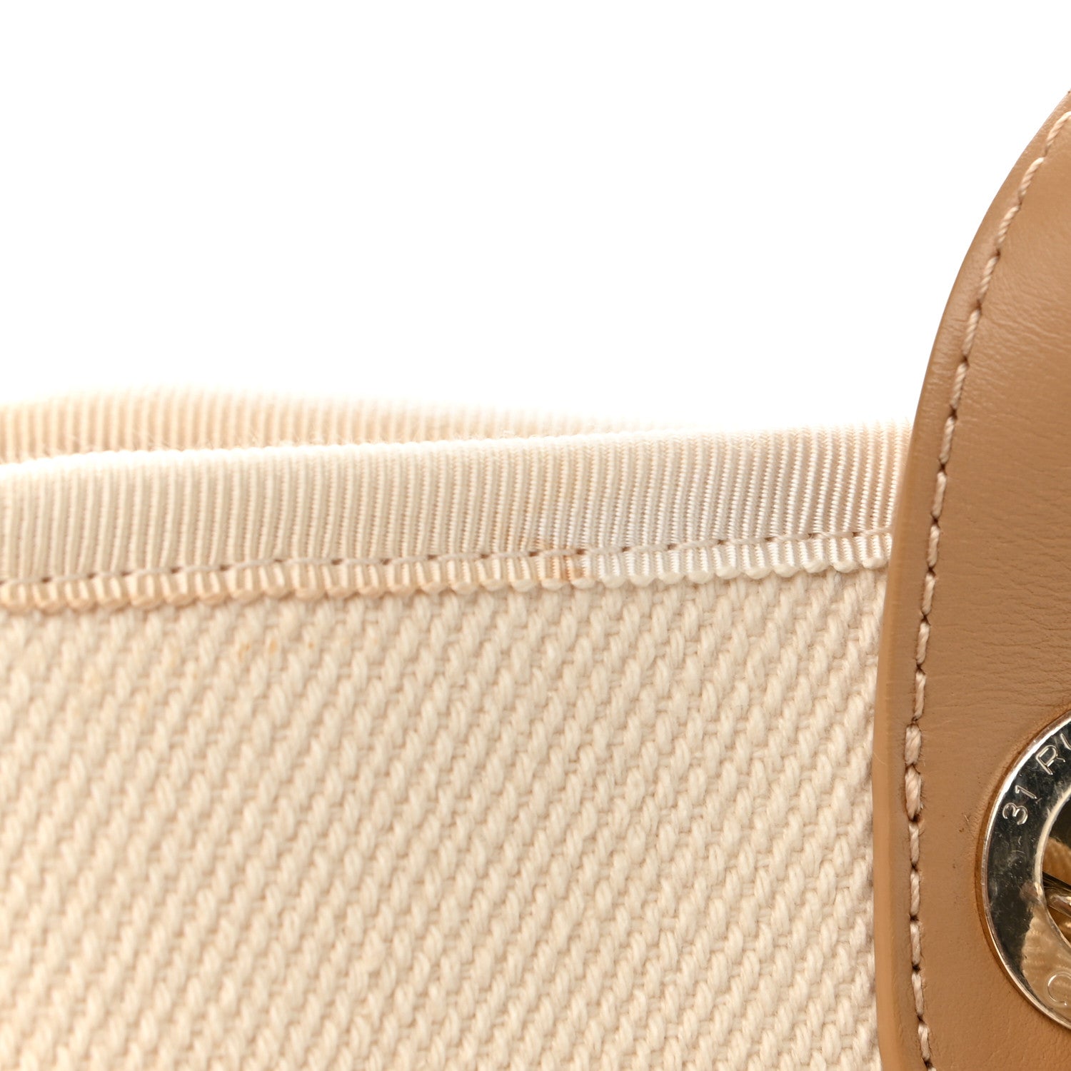 Chanel Canvas Pearl Medium Deauville Tote Ecru Beige 9 of 11
