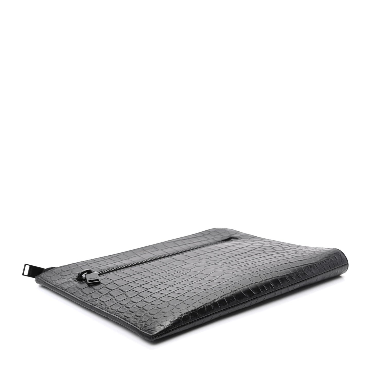 Calfskin Crocodile Embossed iPad Case Black